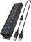 ICY BOX Hub USB 3.2 Gen 1 a 20 porte con alimentatore da 12 V / 3 A, corpo in alluminio e 2 porte di ricarica USB, modello IB-HUB1720-U3