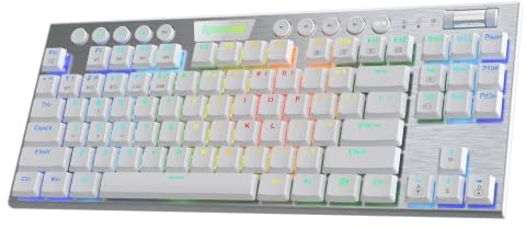 watiowave TKL Kabellose mechanische RGB-Tastatur mit rotem Switch, spanisches Design, ideal für Gaming und den täglichen Gebrauch