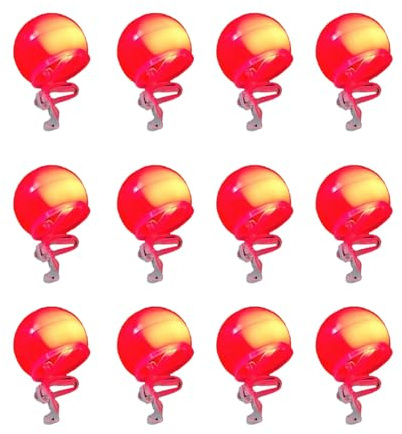 Generico Rote LED-Nase, beleuchtete Zirkus-Clownnase, 12 Stück, beleuchteter Zirkus-Clown, elastisch, für Kostüme, rote Dekorationen für Halloween-Weihnachtsfeiern