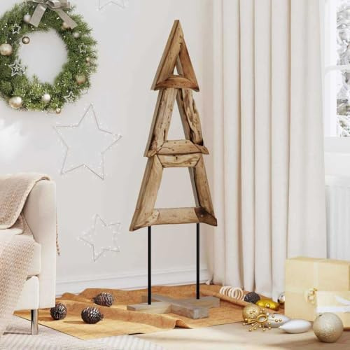 Generisch Weihnachtsbaum mit Ständer Braun 120 cm Massivholz Teak,Heim & Garten,Dekoration,Festtags-Dekoartikel,Weihnachtsbäume,42017927