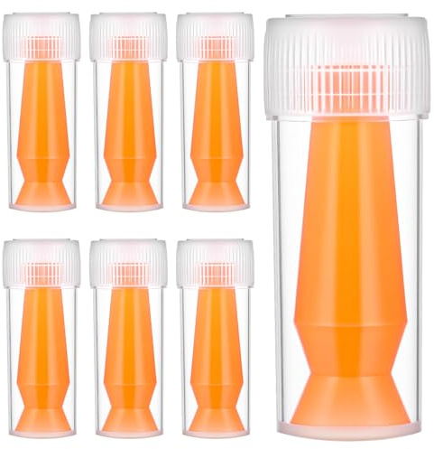 6PCS Scleral Lens Inserter, Contact Remover Tool, Prosthetic Eyes (Orange) | for Soft Contacts, with Individual Packaging Box, Ventless Eye Contact Remover Tool, for Wearing Contacts Lenses