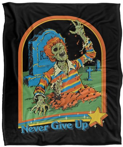 Steven Rhodes Never Give Up Superweiche Kuscheldecke mit seidigem Griff – 152 x 127 cm