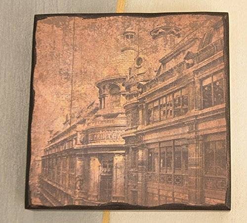 Antyki24 Kunstdruck Bild Wandschild Wandbild Happy Barock Antik Im Loft Industrie Stil Auf MDF Platte Für Wohnzimmer Schlafzimmer Oder Flur 17x17x3cm Vintage Wanddeko