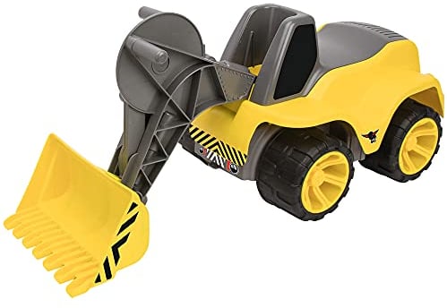 BIG - Power-Worker Maxi-Loader - Kinderfahrzeug, geeignet als Sandspielzeug und für das Kinderzimmer, Baggerfahrzeug zum Sitzen bis 50 kg, für Kinder ab 3 Jahren, Gelb