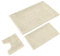 WohnDirect Badematten Set 3 teilig Creme • WC Vorleger (45x45cm), Badematte (50x80cm,70x120cm) • rutschfest waschbar Badezimmerteppich MIT WC-Ausschnitt