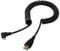 Stretch Ressort de droite et de gauche coudé 90 degrés Micro HDMI vers HDMI mâle câble HDTV pour téléphone portable et tablette et Camera Left angled