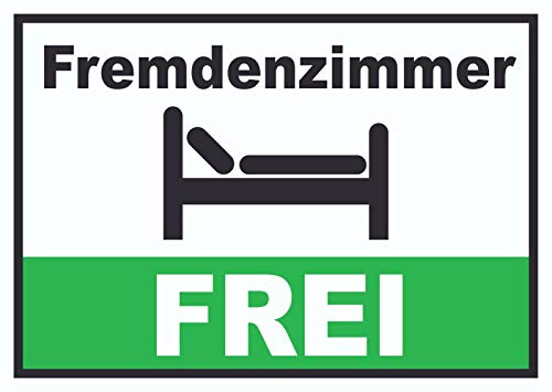 HB-Druck Fremdenzimmer FREI Schild Zimmer Frei A0 (841x1189mm)