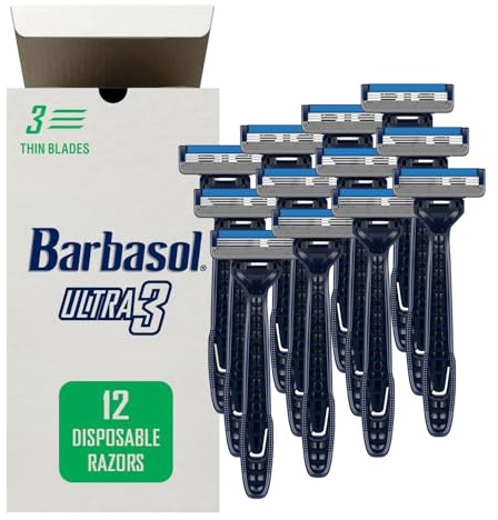 Barbasol Ultra 3 Disposable Razor Value Pack (3 Packs/12 Total Razors)