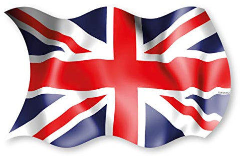 stika.co Union Jack UK Flag Vinyl Sticker – 160 x 100mm Self-Adhesive Decal for Cars, Vans, Windows, Laptops & VE Day 2025 | Indoor & Outdoor British Flag Label