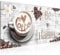 Runa Art Cuadro Decorativo Café Cocina 1 Parte Moderno Cuadro Lienzo no Tejido para Sala Be Happy Blanco 020712b