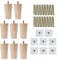 Sourcingmap 4 Inch Round Solid Wood Furniture Legs Sofa Couch Chair Table Desk Closet Cabinet Feet Replacement Adjuster Set of 8