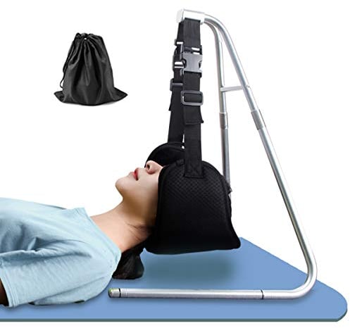 Toogel Kopf Hängematte Schmerzlinderung Hals Massagegerät Entspannung Tragbar Schulter Relaxer mit Befestigungsgestell Halter aus Edelstahl für Männer Frauen