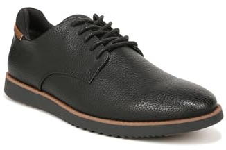 Dr. Scholl's Men's Sync Plain Toe Dress Casual Oxford, Black/Black Smooth, 12 US