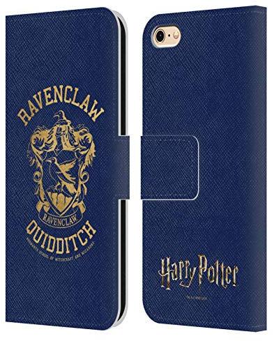 Head Case Designs Offizielle Harry Potter Ravenclaw Quidditch Deathly Hallows X Leder Brieftaschen Handyhülle Hülle Huelle kompatibel mit Apple iPhone 6 / iPhone 6s
