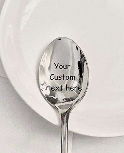 syakanaa Custom Stainless Steel Teaspoon, 1 Piece, Personalized Birthday