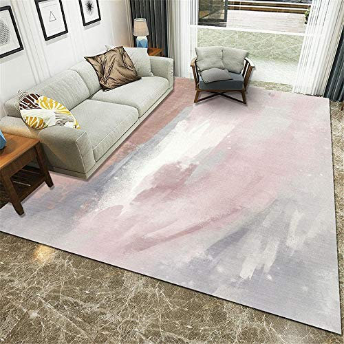 Teppiche Super Weich Gute Qualität Wohnzimmer Teppiche Rosa Grauer weißer Tintengraffitiart moderner Wohnzimmerteppich Nicht verformbar Teppich 60 * 90cm