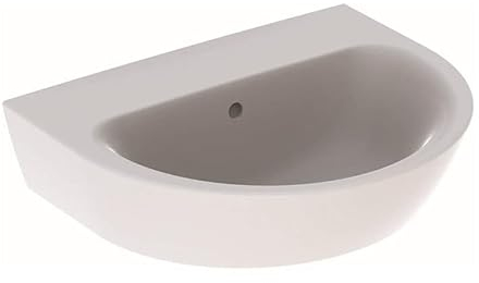 Geberit Renova Waschtisch, ohne Hahnloch, mit Überlauf, Breite: 55cm, 500.579.01.1, Farbe: Weiß