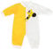 ZWOOS Puppenkleidung für New Born Babypuppen, Giraffe Strampler für Puppen 35-43 cm (Gelb und Weiß)