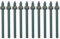 10 Ankerstangen - M10x130 mm galvanisch verzinkt inklusive Muttern und Scheiben Schwerlast-Anker Schwerlast-dübel Verbundanker (Verzinkter Stahl, M10 x 130)