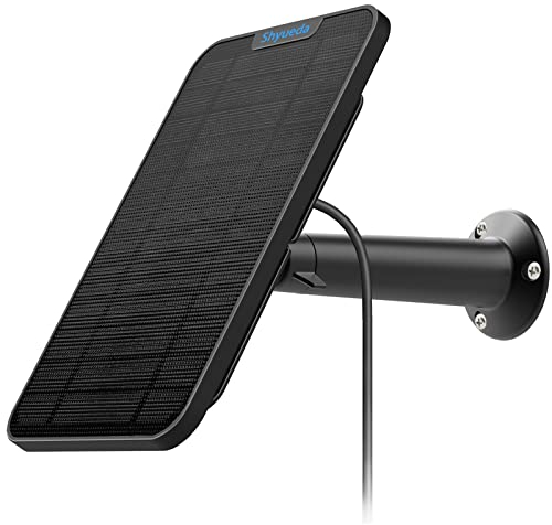[Aktualisierte Version] 4 W Solarmodul-Ladegerät, nur kompatibel mit Arlo Pro 3/Pro 4/Ultra/Ultra 2/Flutlicht, mit 4 m wasserdichtem Ladekabel, IP65 wetterfest, inklusive sicherer Wandhalterung