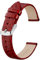 BISONSTRAP Leder Uhrenarmbänder, Weiche Ersatzbänder mit Polierter Schnalle, 14mm, Rot mit Silberner Schnalle