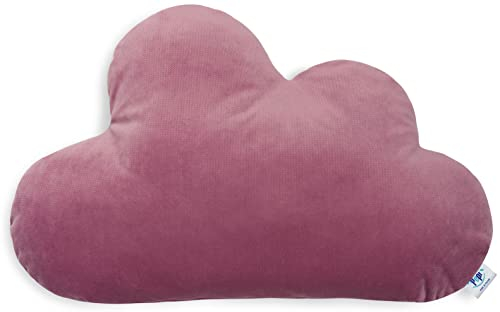Pepi - Kuschelkissen Kinder - Wolkenkissen - Handgenäht Kissen Kinderzimmer - Baby Kissen Wolke Deko - Kinderkissen Old Rosa