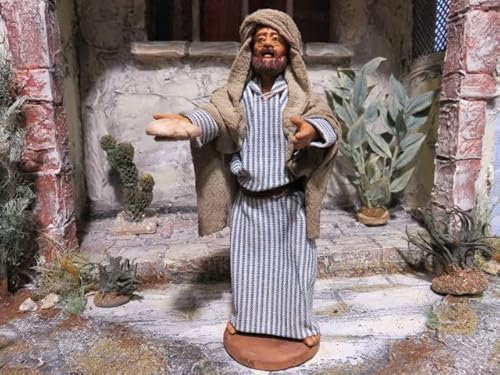Krippenfiguren Brothändler mit Brot 12 cm