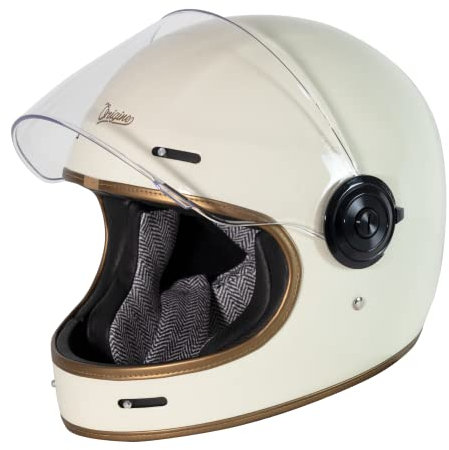 ORIGINE Integral-Motorradhelm im Cafe-Racer-Stil aus Glasfaser ECE-geprüft mit Visier