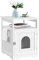 Yaheetech Katzenhaus, Katzenklo Schrank, Katzenschrank für Katzentoilette und Kleine Katzen, Katzentoilette mit Offene Ablage, Beistelltisch, 52 × 49 × 64,5 cm