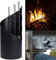 ACXIN Juego de 4 utensilios para chimenea, color negro, incluye escoba, pala, atizador, soporte de acero inoxidable, buena resistencia al calor, antiincrustante, bonito y duradero