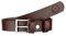 Ladeheid Kinder Gürtel Ledergürtel Mode Accessoire für Kinder Jungen Gürtel mit Schnalle 2,5 cm Breit K1D5 (Braun/Logo-1, 70 cm (Gesamtlänge 89 cm))