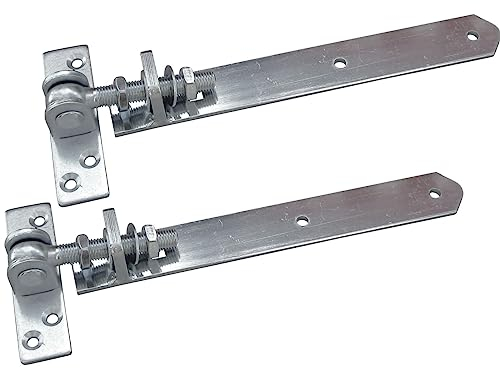 2 x SOTOOLS Gartentorband M16 verstellbar 340-370 mm Stahl verzinkt Gartentorscharnier Torscharnier