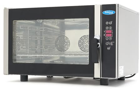 Maxima Forno a Vapore Combinato - adatto a 4 Teglie (1/1 GN / 60 x 40 cm) - Display Digitale - 400V