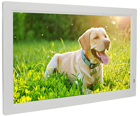 22-Zoll-HD-Digital-Fotorahmen mit Intelligenter Fernbedienung, Großem Bildschirm, Mehreren Funktionen und Leistungsstarker Speicherfunktion (EU-Stecker)