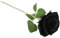 Fiore in finta seta, 1 rosa artificiale, realistica, riutilizzabile, decorazione floreale nera per interni, rosa nera