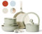 CAROTE Pots and Pans Set, Nonstick Cookware Set Detachable Handle, 15pcs Induction Kitchen Cookware Sets Non Stick with Removable Handle, RV Cookware Set, Oven Safe, Sage Green