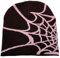 YUERFEILA Damen Graphic Beanie Skull Hat MEA Culpa Y2K Strickmütze Warme Wintermütze für Geschenke, Spider-Schwarz & Pink, Einheitsgröße