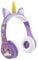 eKids Unicorn Academy Bluetooth Headphones, Wireless with Microphone, Purple, Over Ear, Modern, Unicorn-Themed Kids' Headphones, B52 Model, UA-B52