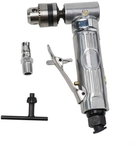 EXTRWORY Taladro neumático de ángulo de 90 grados de alta velocidad de 1/4, taladro neumático de codo, herramienta de perforación neumática, para operar en espacios reducidos