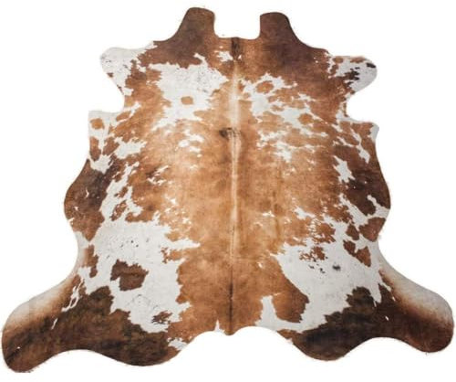 SYLUOQP Tapis en fourrure de vache synthétique - 200 x 140 cm - Noir/marron