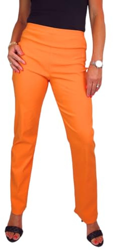 Paulo Due Elasticated Waist Trouser for Women Pull On Orange (16)
