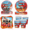 68 Pièce Assortiments Pompier Vaisselle de Fete, Vaisselle Anniversaire Pompier, Decoration Anniversaire Enfant Assiette Tasse Serviette