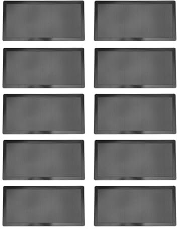 120mm X 240mm PC Fan Dust Mesh Filter, Fine Holes Design, PVC PC Case Dust Filter Cover with Magnetic Frame Design for Easy Installation, Black, 10 Pcs