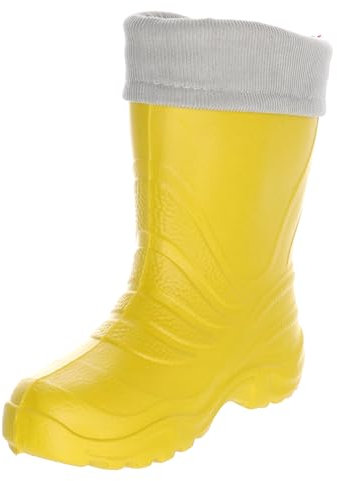 LEMIGO Stivali in gomma EVA per bambini TERMIX 861, Giallo/grigio, 34/35 EU