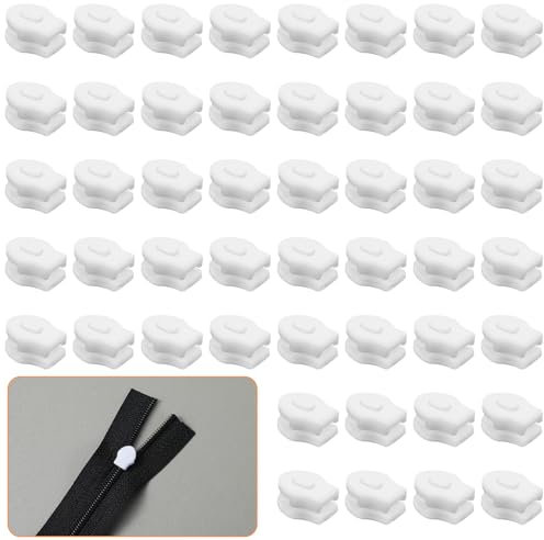 AOZUO 48 Stück Reißverschluss Schieber Set, ReißVerschluss Ersatz für Reissverschluss Kunststoffschieber, Reißverschluss Reparatur Set für Bettwäsche, Kleidung, Taschen, Kopfkissenbezug