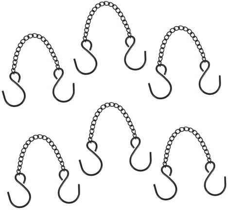 Angoily 6pcs House Sign Hanging Chain for Planters Outdoor Garden Decorative Chain Storage Hook Hooks for Flowerpot Indoor Use