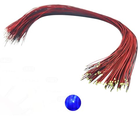 Vrabocry 20 Stk 0805 Blau SMD Mikro 20mA LED Dioden gelötete Mini LED Leuchtdiode mit 30CM länge Mikrolitzenleitungen für DIY Modellbau Dekor