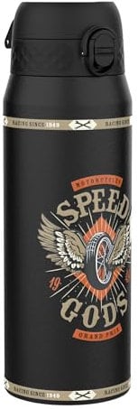 MotoGP Racing x ION8 Bouteille Thermique de Sport avec Paille Amovible, 750ml/24oz, Bouteille Isotherme Anti-fuite, Design Dieux de la Vitesse
