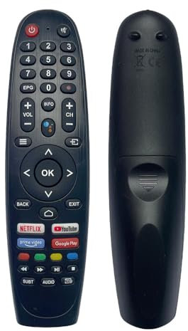 IOOIQQ Télécommande pour Tesla Smart 32E635BHS.40E620BFS.40E635BFS.43E635BFS.43E635SUS.43S635BUS.50E635BUS.55E635BUS.65E635BUS TV (sans voix)