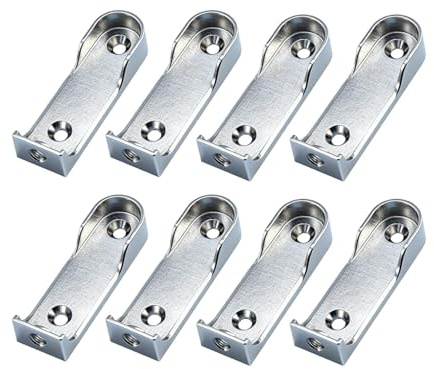 Pevlkawr 8pcs ﻿Halterung Für Schrankstange Oval Schrankrohrlager Metall Kleiderstangenhalter Kleiderschrank Für Die Befestigung Von Halterungen